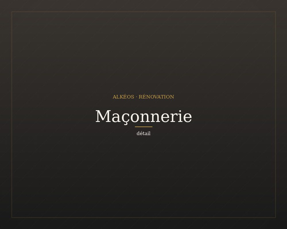 Maçonnerie